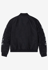 Off-White Kids Boys Bookish Diagonal Bomber Jacket OBEH002F25FAB001/R_OFFW-1001