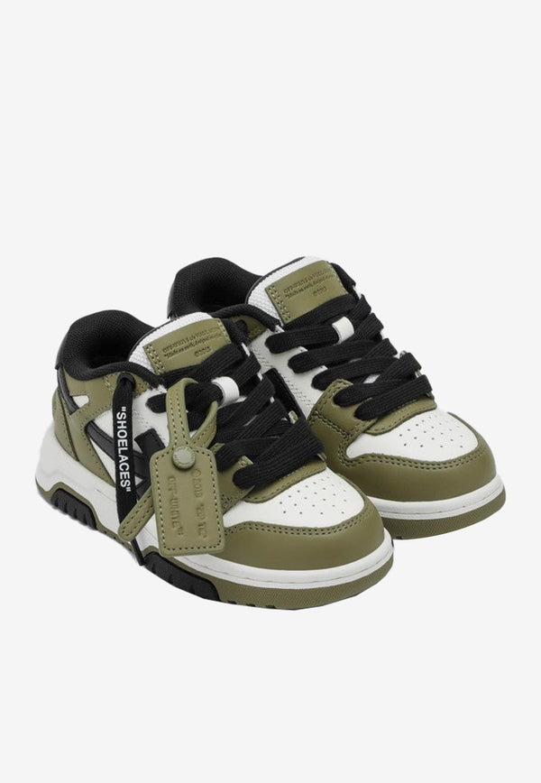 Off-White Kids Boys Out Of Office Low-Top Sneakers Green OBIA011F24-BLEA001/P_OFFW-0154