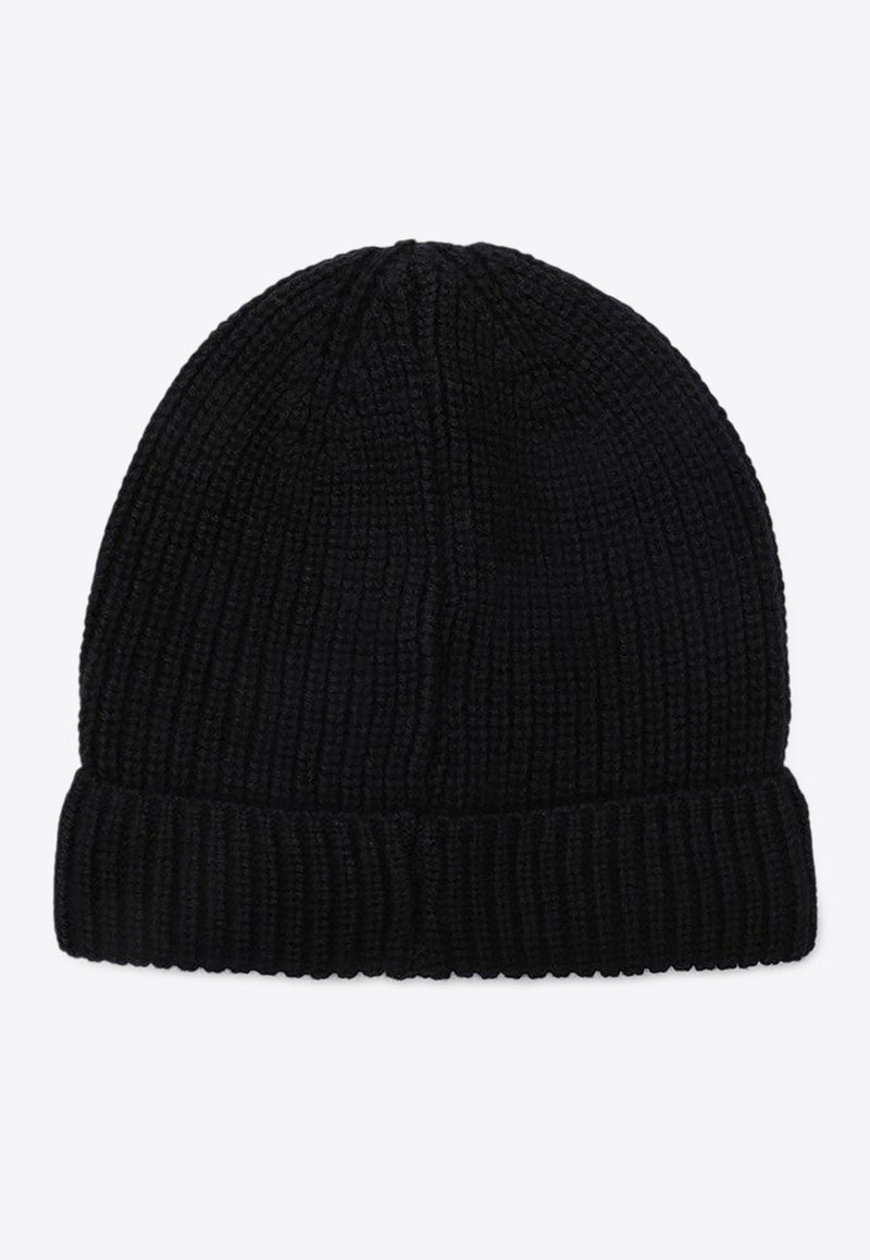 Off-White Kids Boys Embroidered Logo Beanie Black OBLC001F24KNI001/P_OFFW-1003