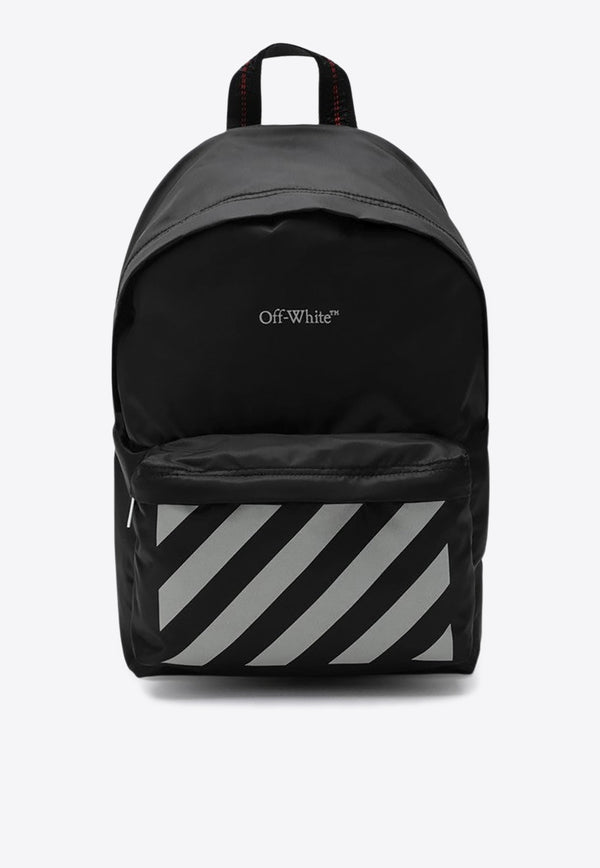 Off-White Reflective Logo Backpack  Black OBNB001F25FAB001/R_OFFW-1080
