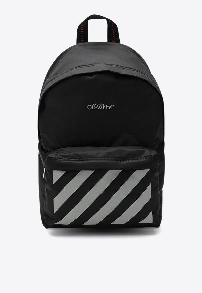 Off-White Reflective Logo Backpack  Black OBNB001F25FAB001/R_OFFW-1080