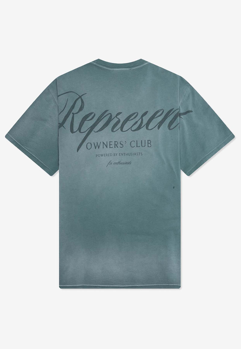Represent Owner's Club Script Faded T-shirt Green OCM41201-39_GREEN