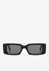 Off-White Arthur Slim Rectangular Sunglasses Black OERI127S24PLA001/O_OFFW-1007