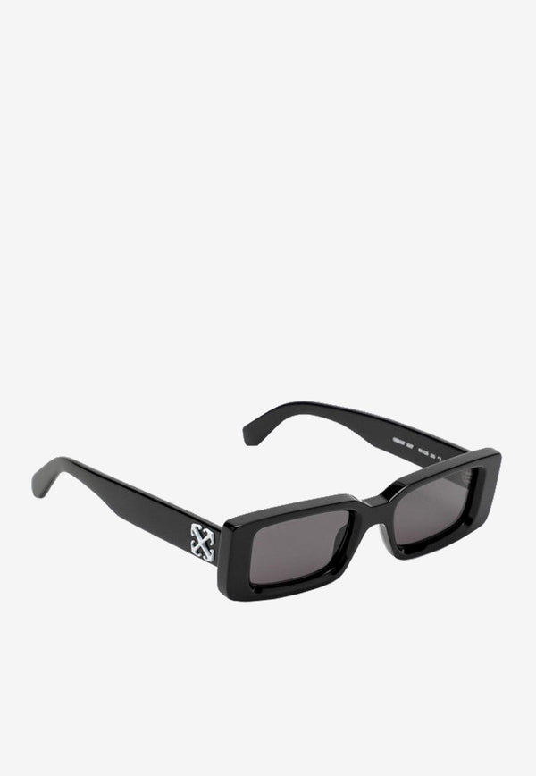 Off-White Arthur Slim Rectangular Sunglasses Black OERI127S24PLA001/O_OFFW-1007