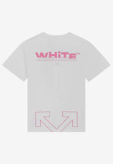 Off-White Kids Girls The Type Logo Shirt OGAA001F25-BJER002/R_OFFW-0132