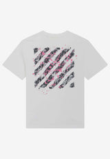 Off-White Kids Girls Diagonal Splat Logo Shirt OGAA001F25JER008/R_OFFW-0132