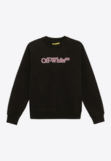 Off-White Kids Girls Logo-Embroidery Sweatshirt OGBA001S24-BFLE003/O_OFFW-1032