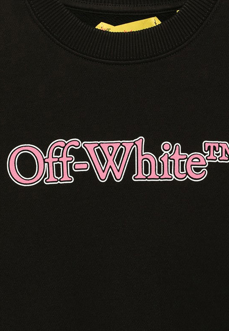 Off-White Kids Girls Logo-Embroidery Sweatshirt OGBA001S24-BFLE003/O_OFFW-1032