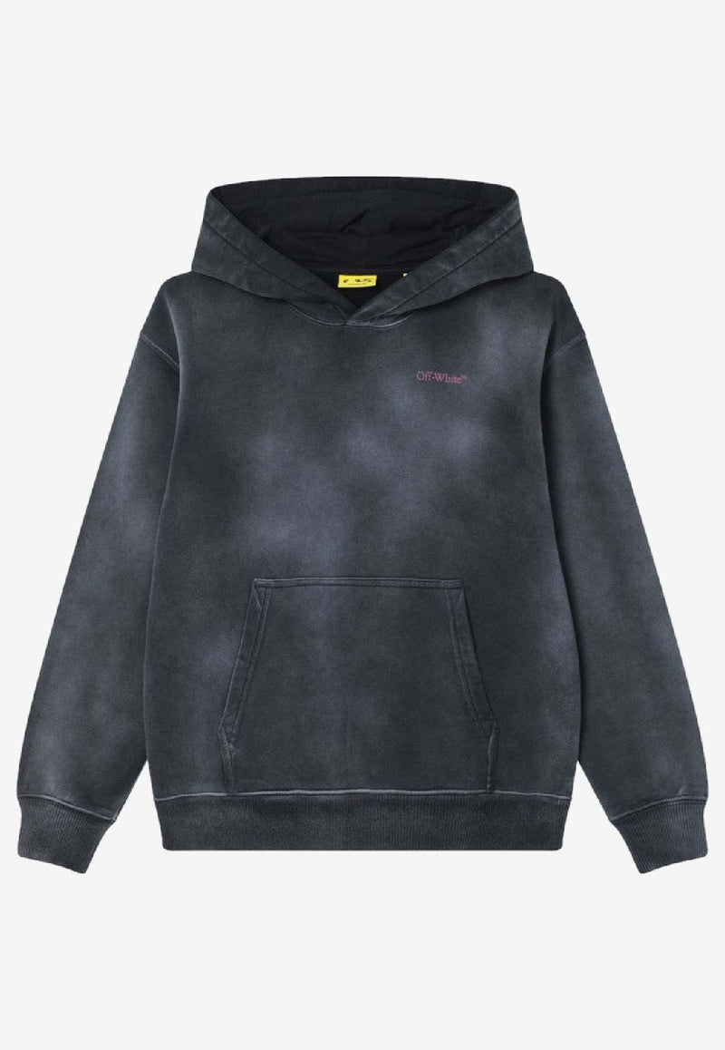 Off-White Kids Girls Bookish Logo Hooded Sweatshirt OGBB002F25FLE005/R_OFFW-0732