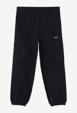 Off-White Kids Girls OFF Stamp Cargo Pants Black OGCF005F24-AFAB001/P_OFFW-1030