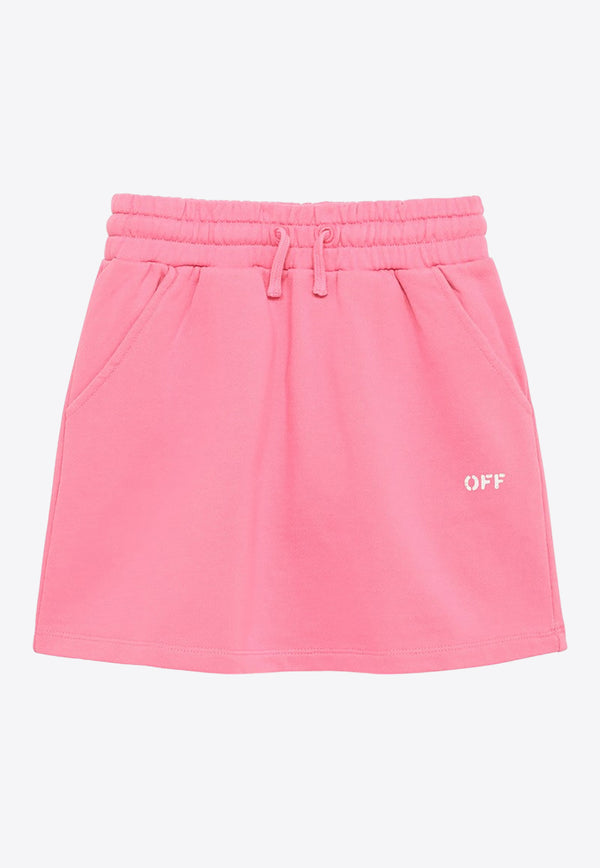 Off-White Kids Girls Logo-Print Skirt OGCK002S24-AFLE001/O_OFFW-3201