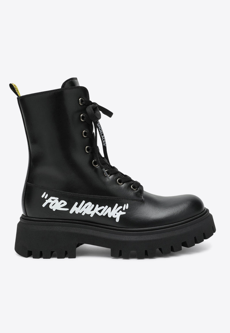 Off-White For Walking Ankle Boots Black OGID002F25LEA001/R_OFFW-1001