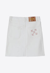 Off-White Kids Girls Arrows Denim Skirt White OGYF00AS26-BDEN001/S_OFFW-1000