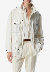 Tom Ford Zip Collar Field Jacket OJM016-FMS040S25 AW004 White