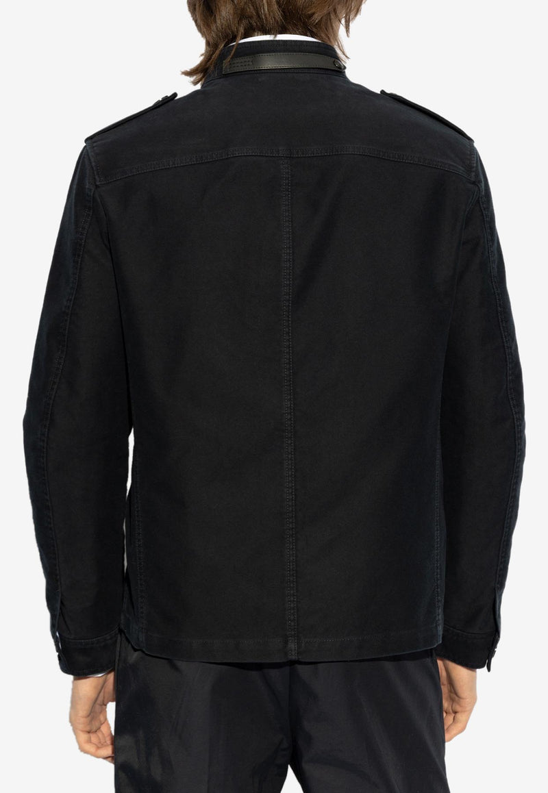 Tom Ford Stand-Up Collar Jacket OJS011-FMC171S25 HB906 Navy