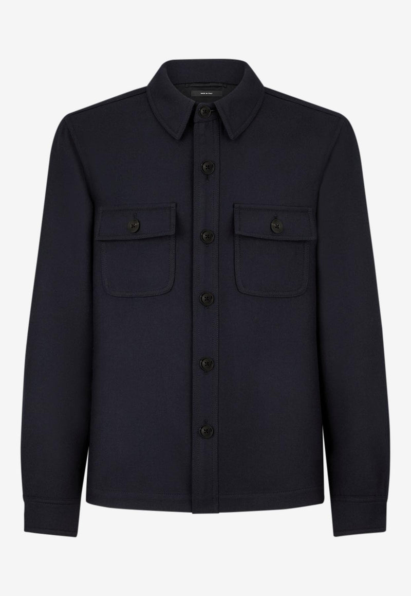 Tom Ford Light Wool Chest Pocket Outershirt OJS016-FMW063 HB825