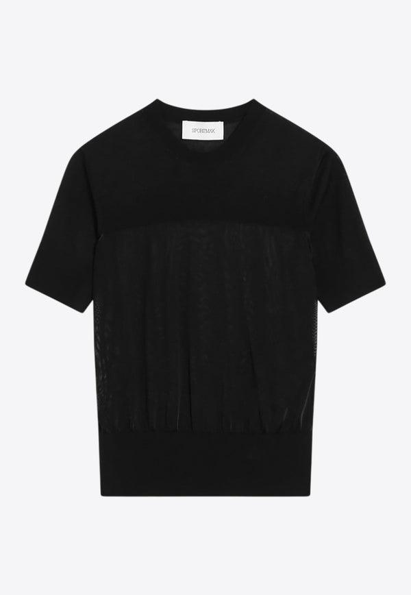 Sportmax Okra Rib Knit T-shirt Black OKRAWO/R_SPORM-006