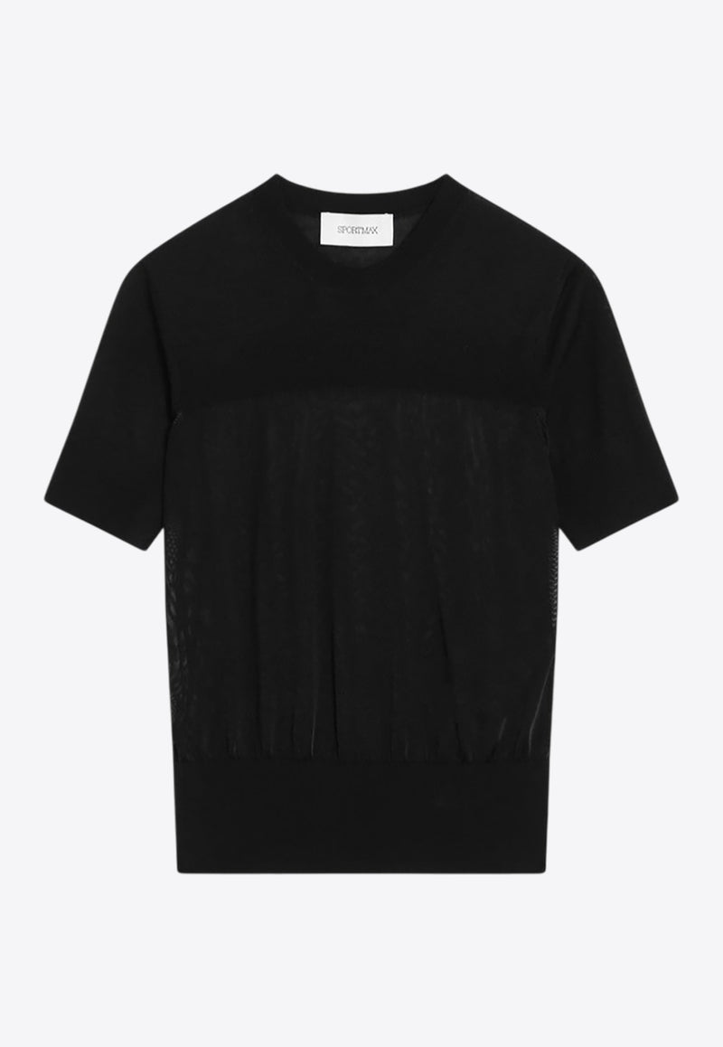 Sportmax Okra Rib Knit T-shirt Black OKRAWO/R_SPORM-006
