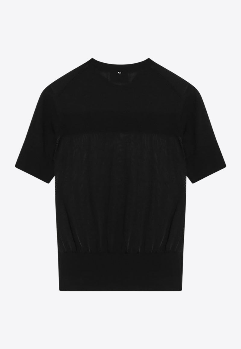 Sportmax Okra Rib Knit T-shirt Black OKRAWO/R_SPORM-006