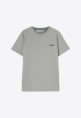 Off-White Logo Short-Sleeved T-shirt OMAA027C99JER009-0810 Gray