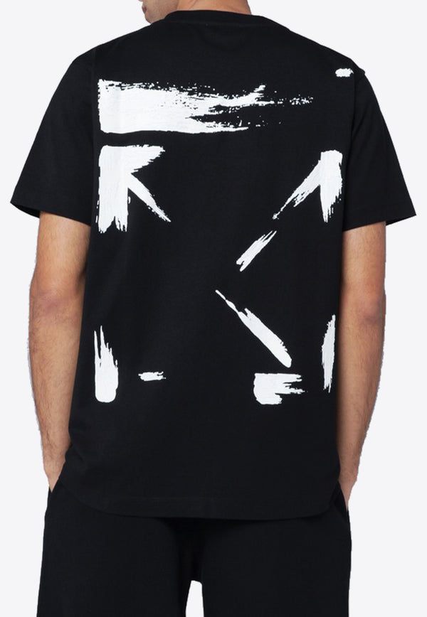 Off-White Brushstroke Arrow Print T-shirt Black OMAA027F25JER008/R_OFFW-1001
