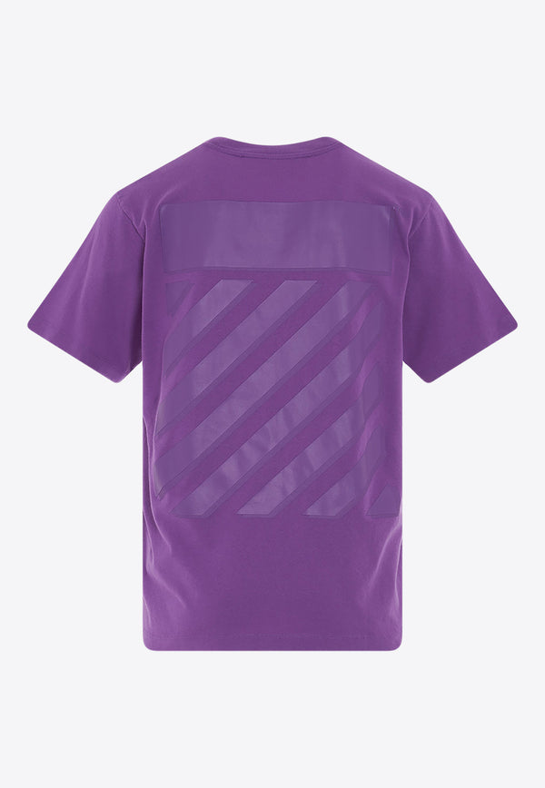 Off-White Diag Stripe Short-Sleeved T-shirt OMAA027S23JER001-3636 Purple