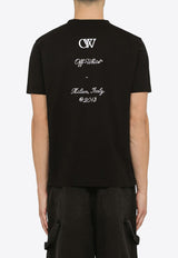 Off-White Logo-Printed Crewneck T-shirt OMAA027S24JER005/O_OFFW-1001