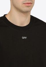 Off-White Logo-Printed Crewneck T-shirt OMAA120C99JER005/O_OFFW-1001
