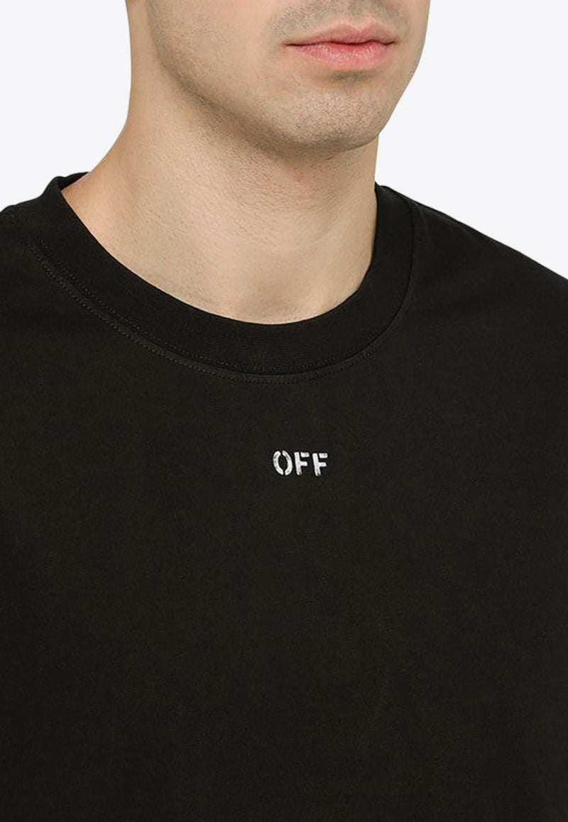 Off-White Logo-Printed Crewneck T-shirt OMAA120C99JER005/O_OFFW-1001