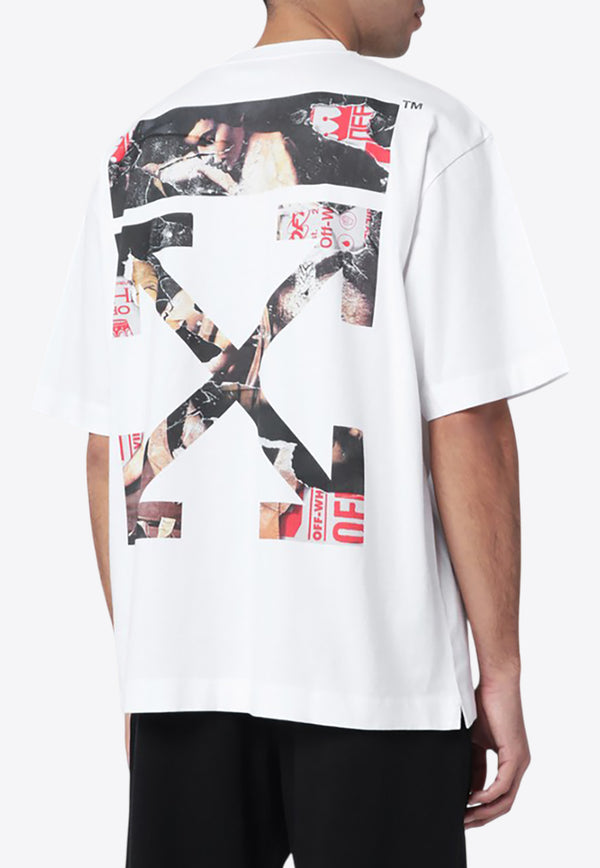 Off-White Paint Arrow Skate T-shirt White OMAA120F25JER00U/R_OFFW-0110