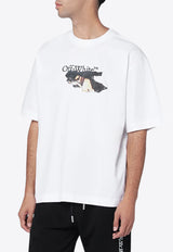 Off-White Paint Arrow Skate T-shirt White OMAA120F25JER00U/R_OFFW-0110