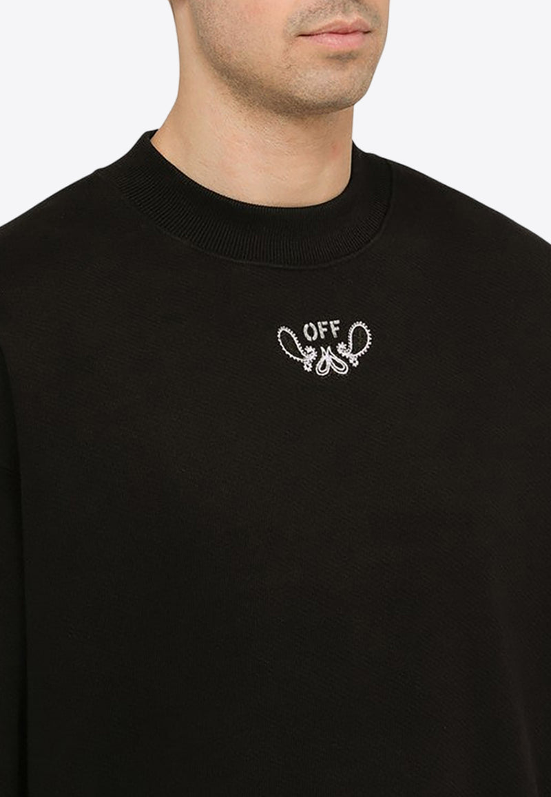 Off-White Bandana Arrow Logo Sweatshirt Black OMBA054S24FLE002/O_OFFW-1001