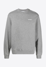 Off-White Wave Outline Crewneck Sweatshirt OMBA057C99FLE013-0801 Gray