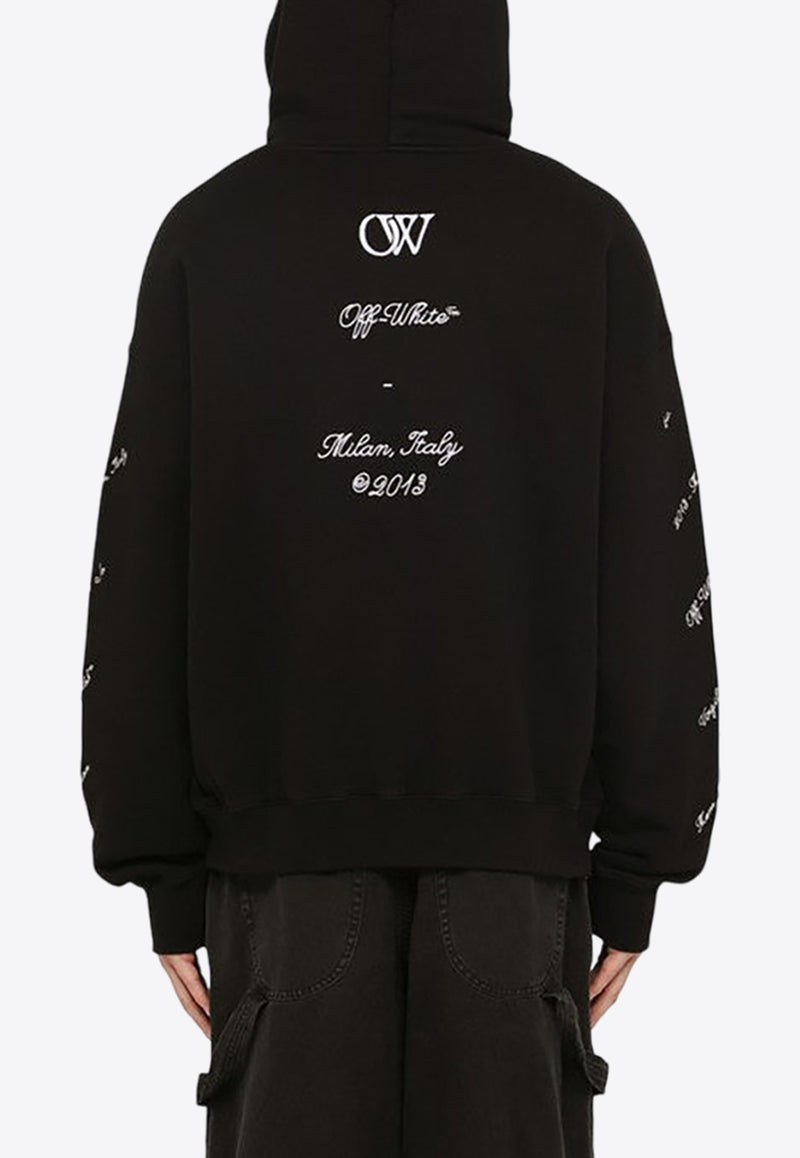 Off-White Logo-Printed Hooded Sweatshirt OMBB085S24FLE011/O_OFFW-1001