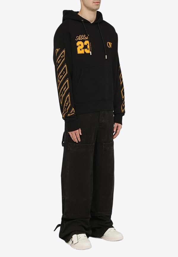 Off-White Logo-Printed Hooded Sweatshirt OMBB085S24FLE012/O_OFFW-1022