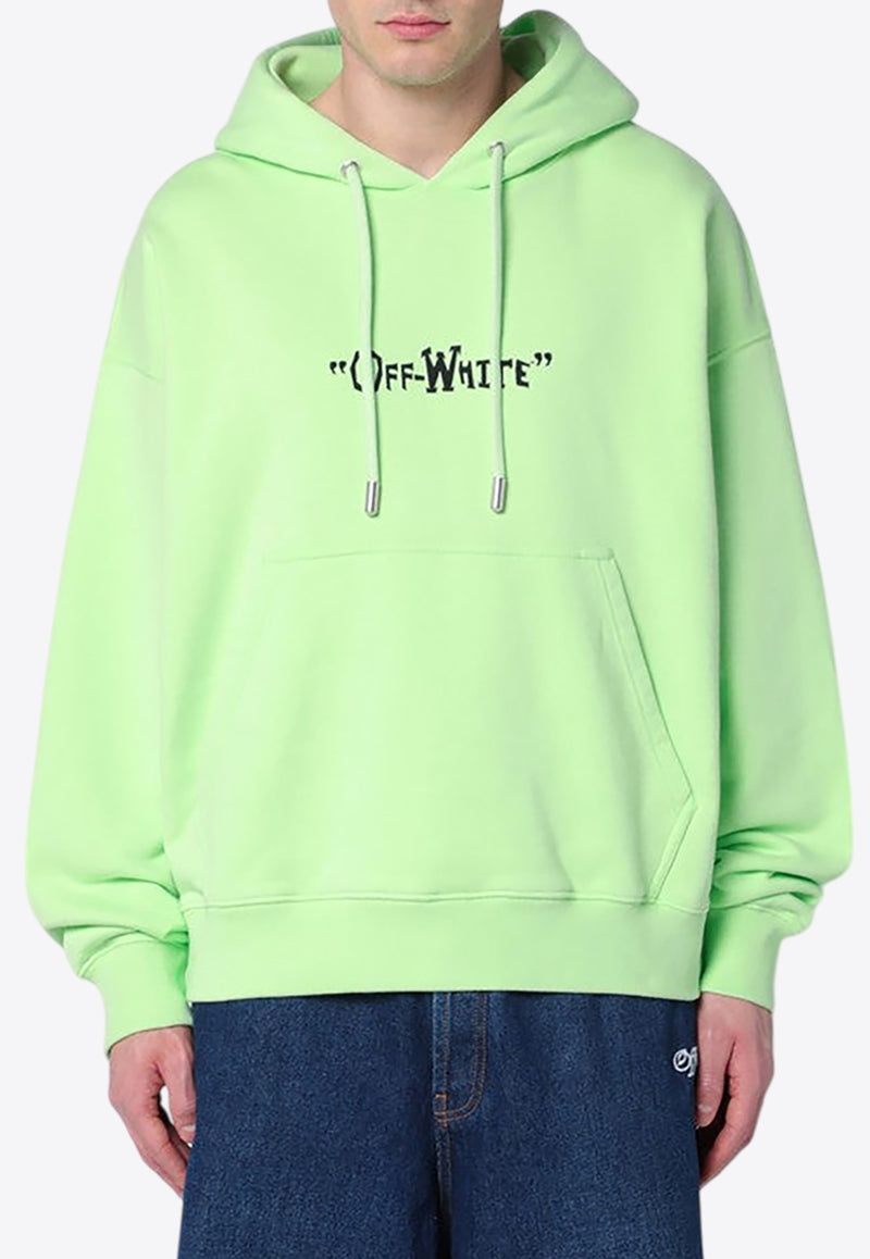 Off-White Logo Hooded Sweatshirt Green OMBB085S25FLE00F/Q_OFFW-5010