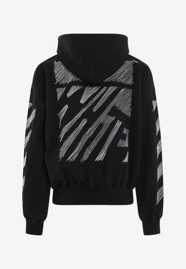Off-White Scribble Logo Boxy Hoodie OMBB110S23FLE005-1001 Black