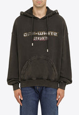 Off-White Digit Bacchus Washed-Out Hoodie Charcoal OMBB119F23FLE005/N_OFFW-1084