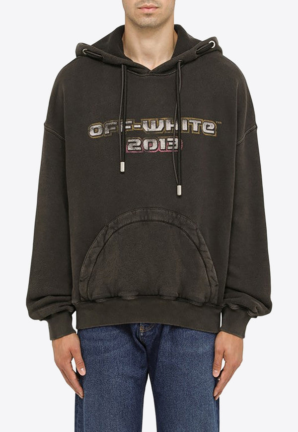 Off-White Digit Bacchus Washed-Out Hoodie Charcoal OMBB119F23FLE005/N_OFFW-1084