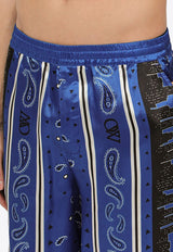 Off-White Bandana Print Bermuda Shorts Blue OMCB092S24FAB001/O_OFFW-4600