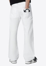 Off-White Arrow Motif Straight-Leg Pants White OMCE04JS26FAB001/S_OFFW-1000