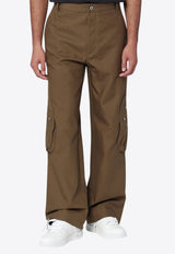 Off-White Logo Patch Cargo Pants Green OMCF04DF25FAB001/R_OFFW-5801