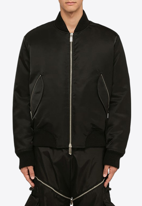 Off-White Zip-Up Bomber Jackets OMEH054F23FAB001/N_OFFW-1010 Black