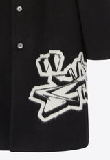 Off-White Logo Wool Long Coat OMER071F22FAB001-1001 Black