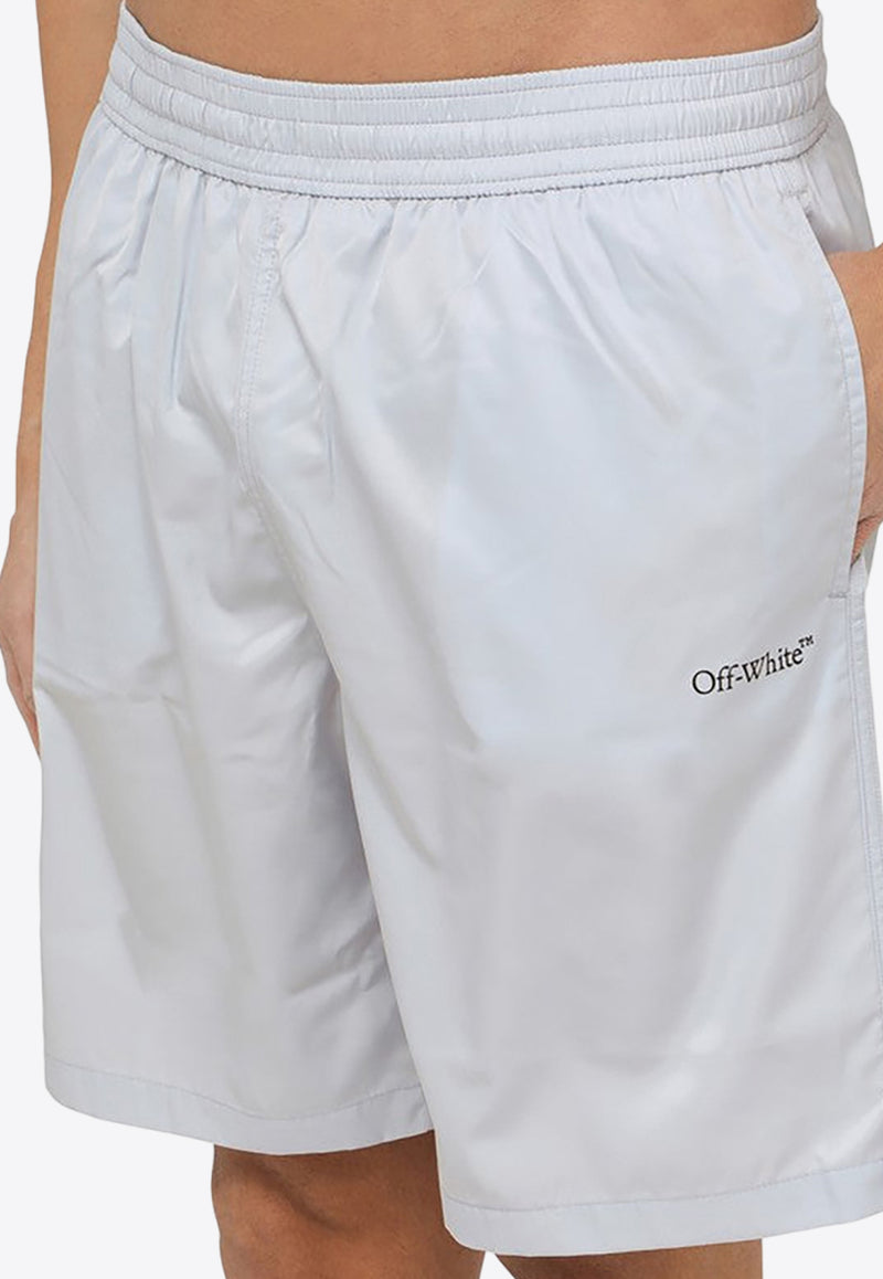 Off-White Arrows Logo Swim Shorts Gray OMFD008S24FAB001/O_OFFW-4010