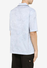 Off-White Angel-Motif Short Sleeved Shirt OMGA196S23FAB001/M_OFFW-4000
