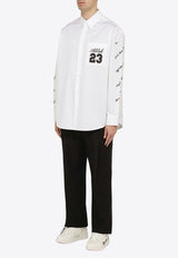 Off-White Logo-Printed Buttoned Shirt OMGE004S24FAB002/O_OFFW-0110