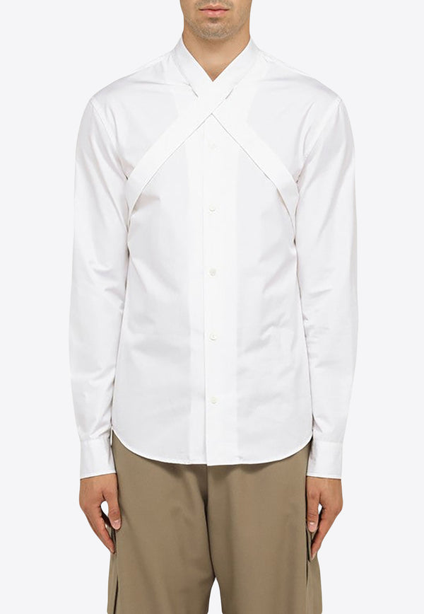 Off-White Long-Sleeved Shirt OMGE026F23FAB001/N_OFFW-0101 White