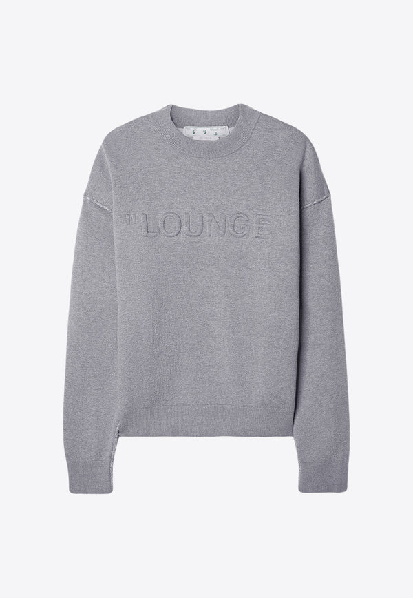 Off-White Lounge Knitted Sweatshirt OMHE155S23KNI001-0606 Gray