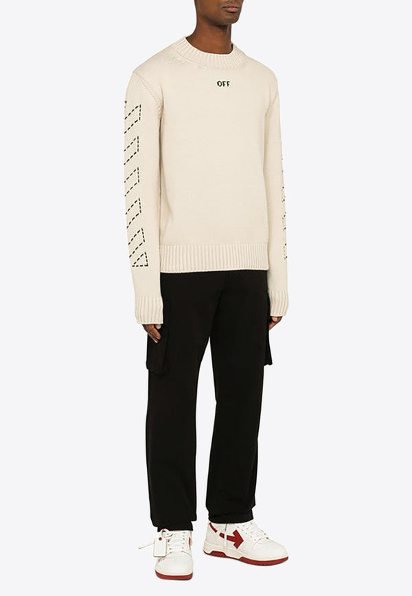 Off-White Logo Knitted Sweater OMHE172F23KNI001/N_OFFW-6110
